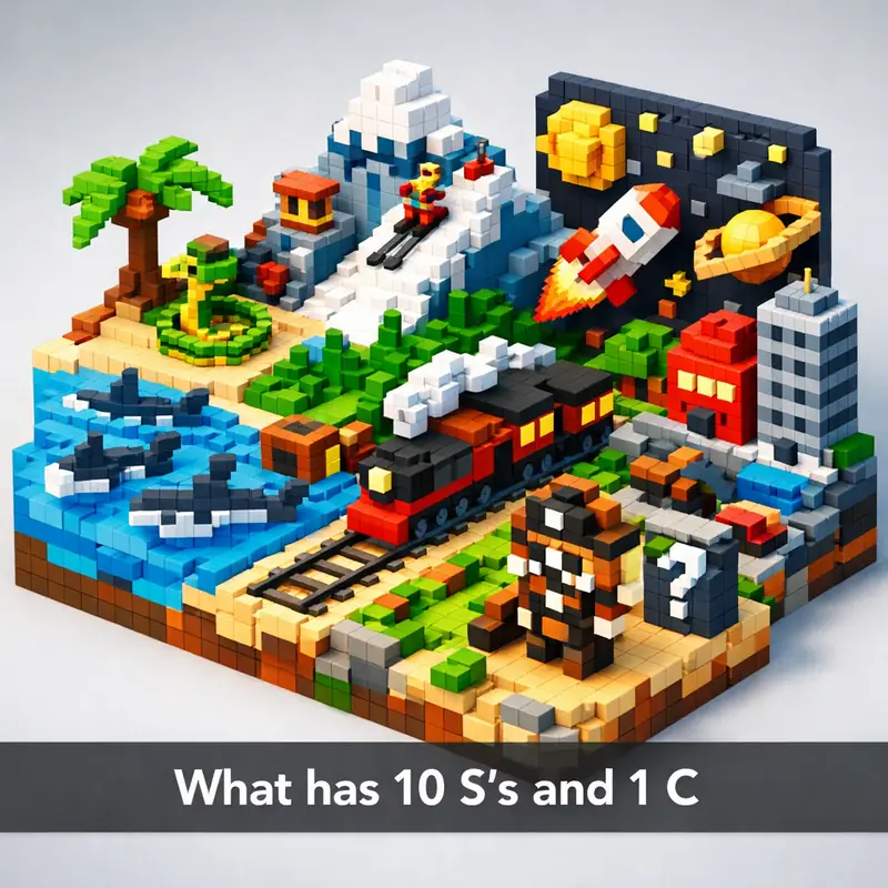 Illustration for riddle: What has 10 S's and 1 C