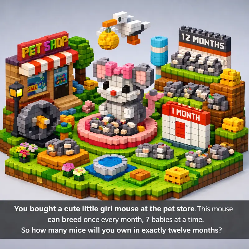 You bought a cute little girl mouse at the pet store. This mouse can breed once...