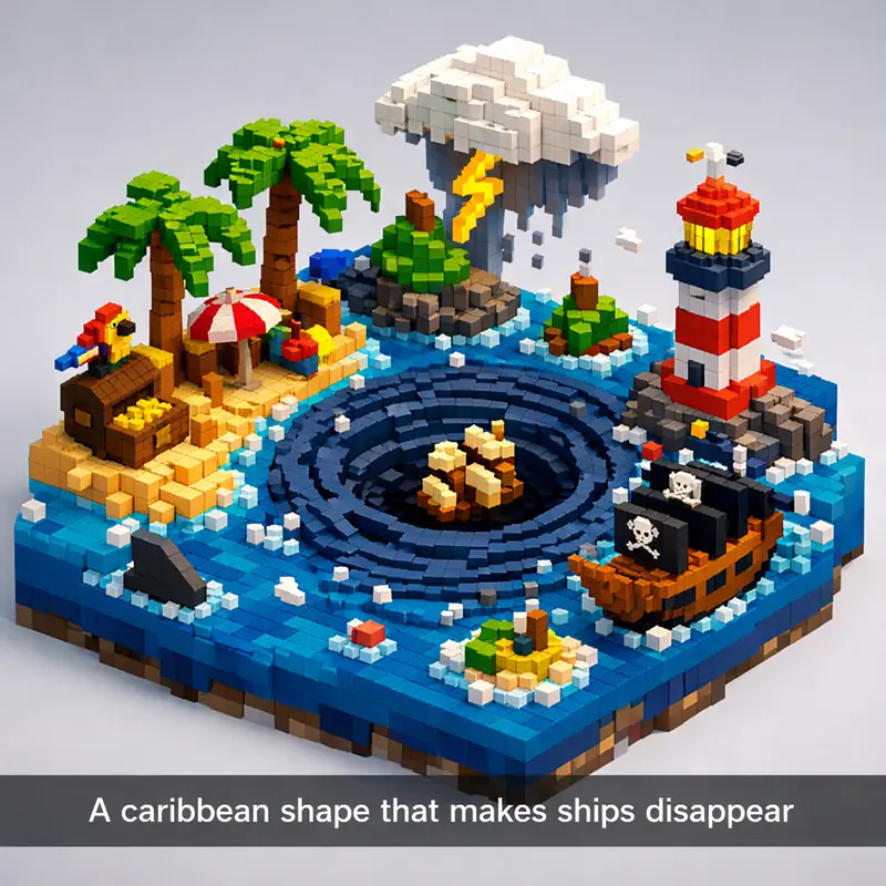 A caribbean shape that makes ships disappear