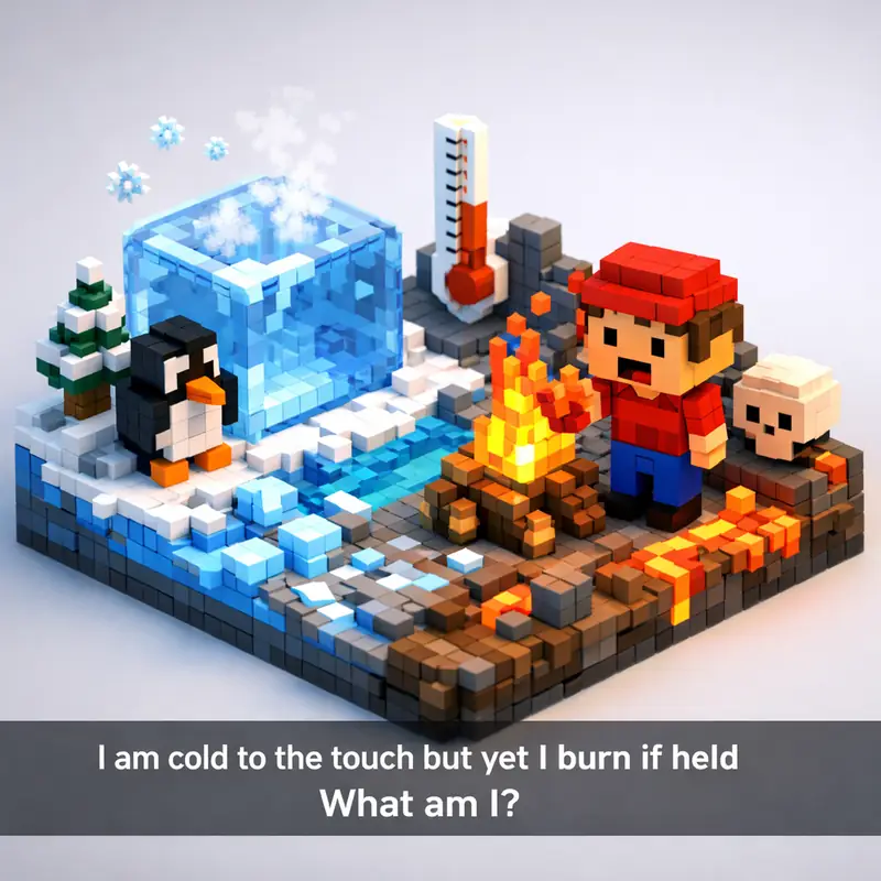 I am cold to the touch but yet I burn if held
What am I?