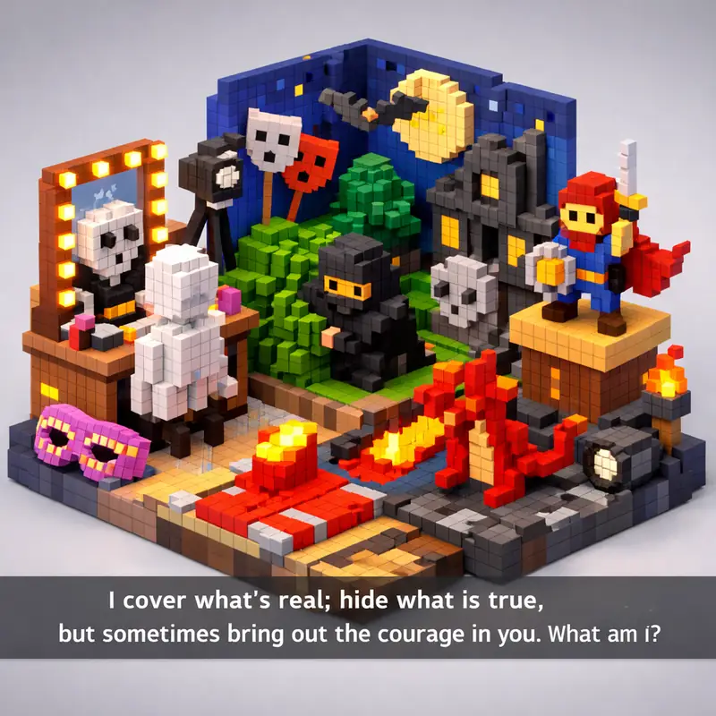 I cover what's real; hide what is true, but sometimes bring out the courage in y...