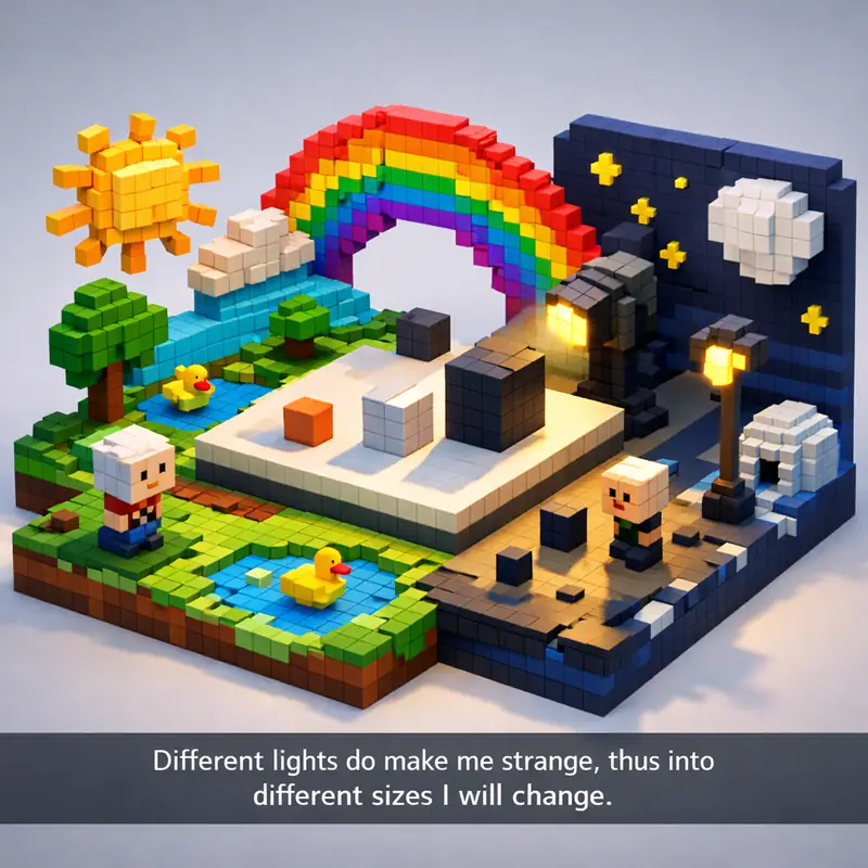 Different lights do make me strange, thus into different sizes I will change.