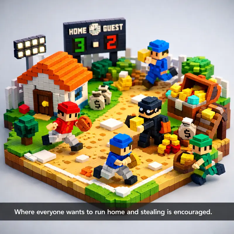 Where everyone wants to run home and stealing is encouraged.