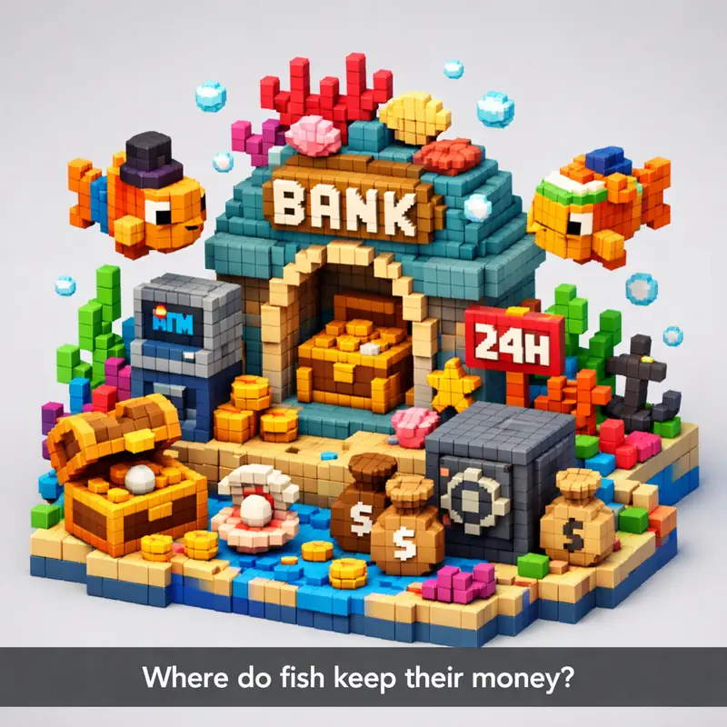 Where do fish keep their money?