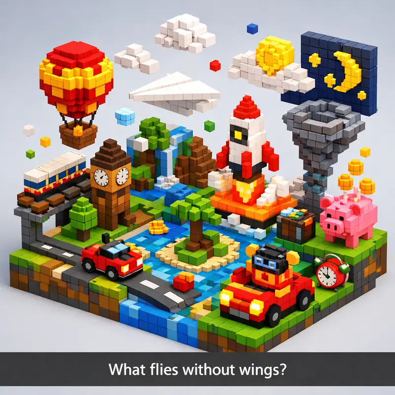 What flies without wings?