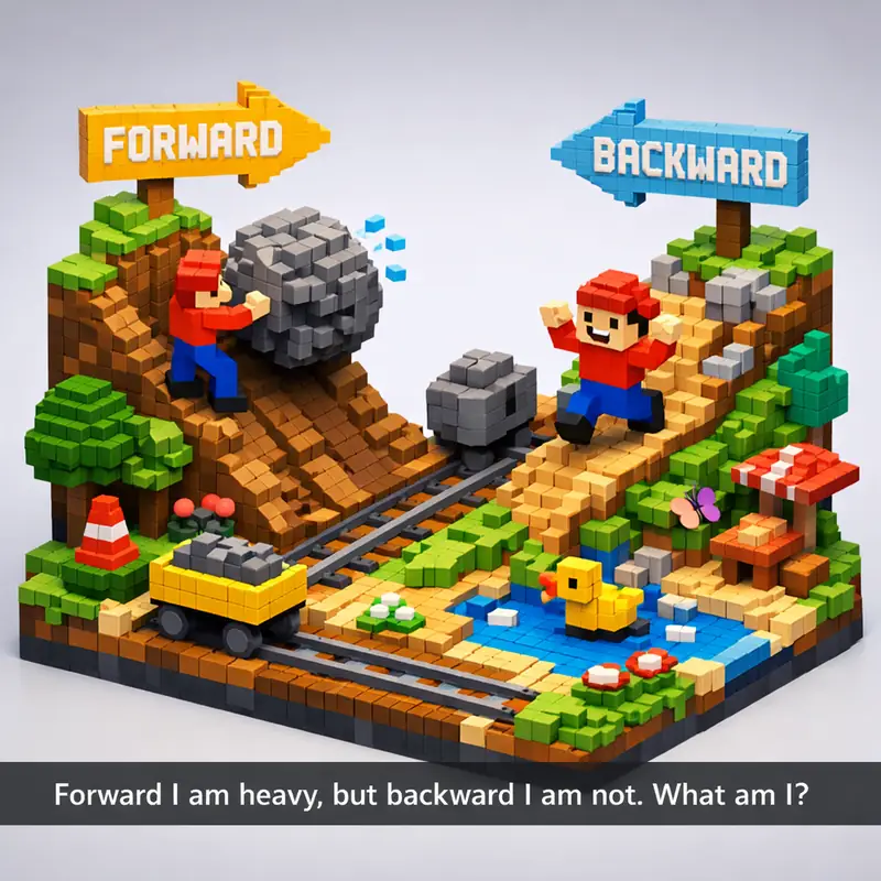 Forward I am heavy, but backward I am not. What am I?