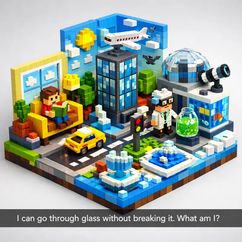 I can go through glass without breaking it. What am I?