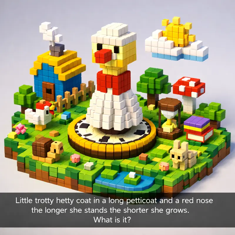 Little trotty hetty coat in a long petticoat and a red nose the longer she stand...