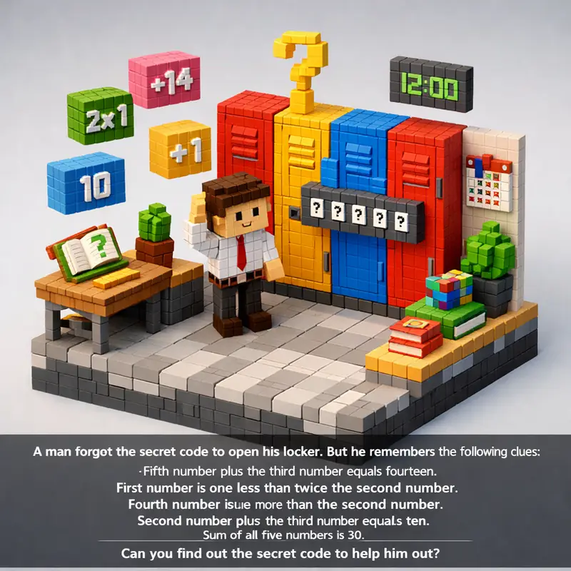 A man forgot the secret code to open his locker. But he remembers the following...