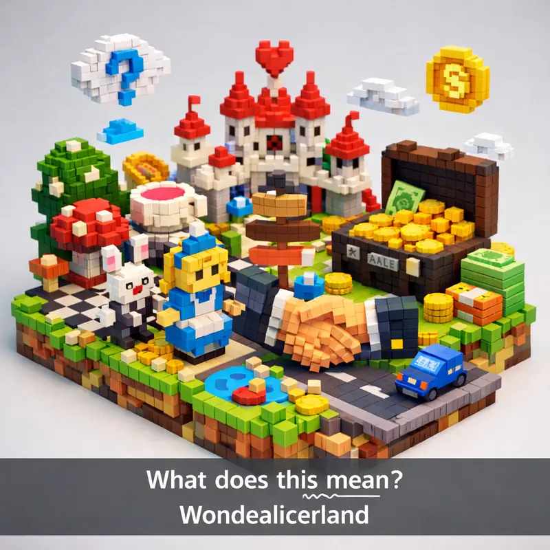 Illustration for riddle: What does this mean?
Wondealicerland