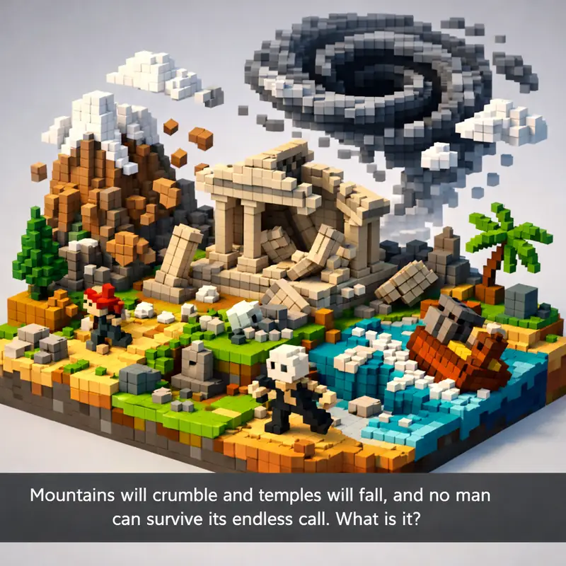 Mountains will crumble and temples will fall, and no man can survive its endless...