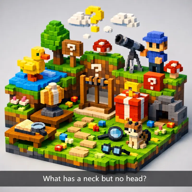 What has a neck but no head?