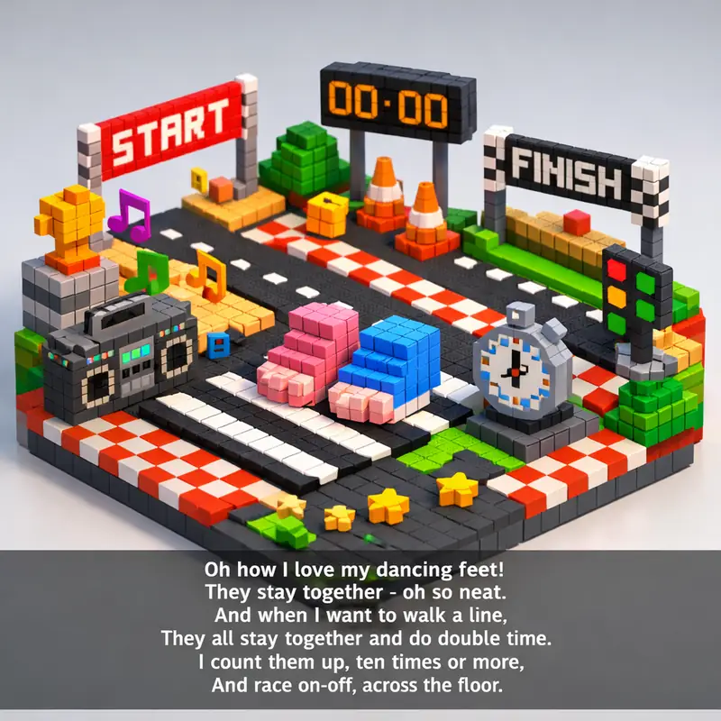 Oh how I love my dancing feet!
They stay together - oh so neat.
And when I want...