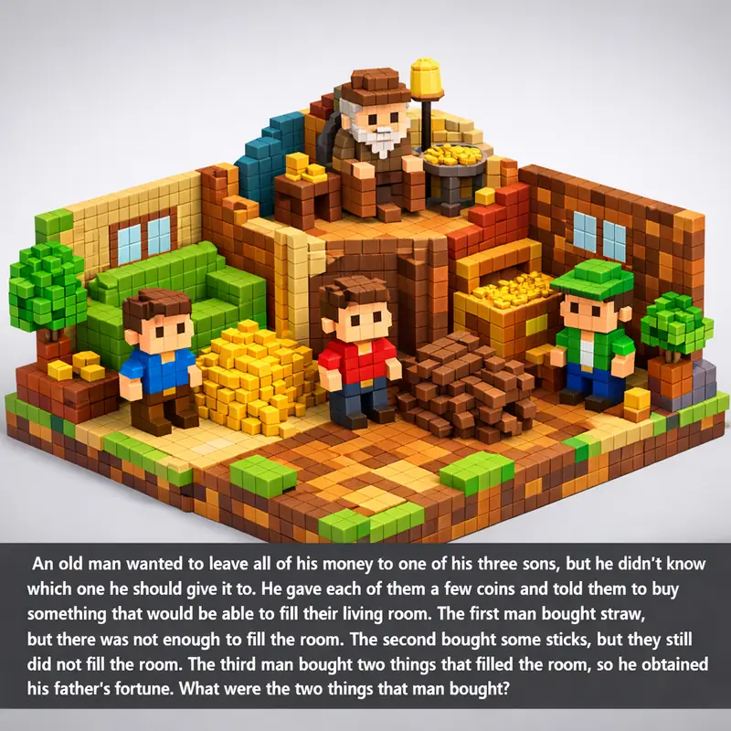 An old man wanted to leave all of his money to one of his three sons, but he did...