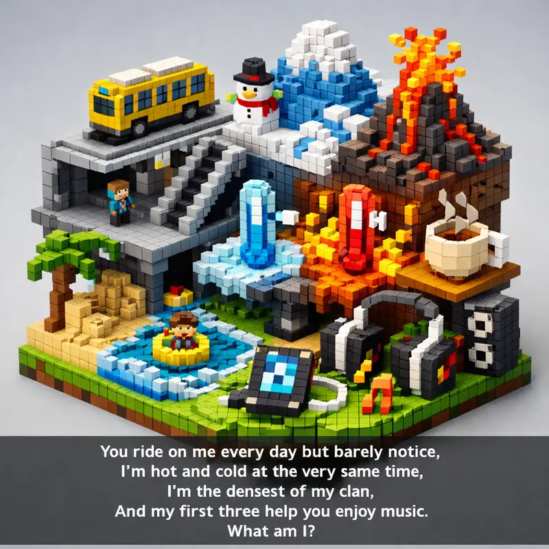 You ride on me every day but barely notice,
I'm hot and cold at the very same t...