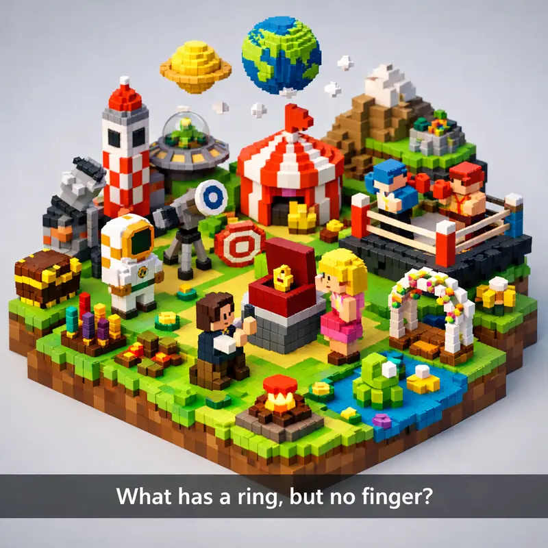 Illustration for riddle: What has a ring, but no finger?