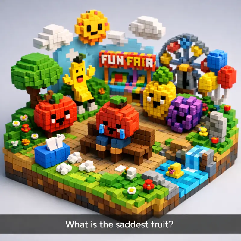 Illustration for riddle: What is the saddest fruit?