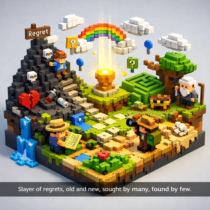 Slayer of regrets, old and new, sought by many, found by few.