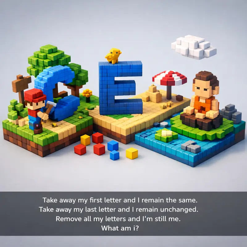 Illustration for riddle: Take away my first letter and I remain the same.
Take away my last letter and I remain unchanged.