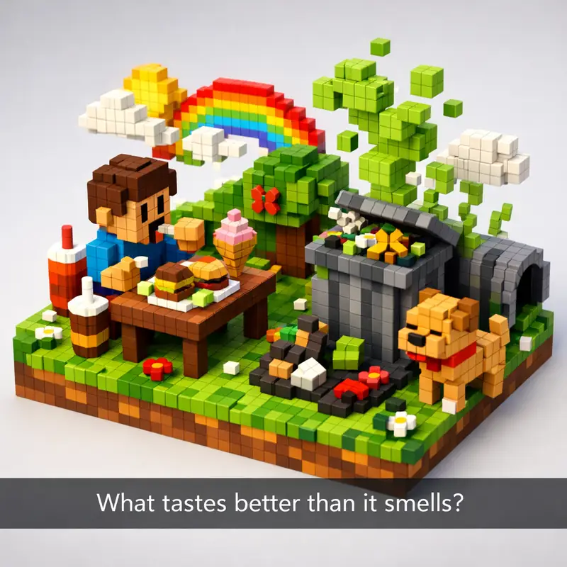 What tastes better than it smells?