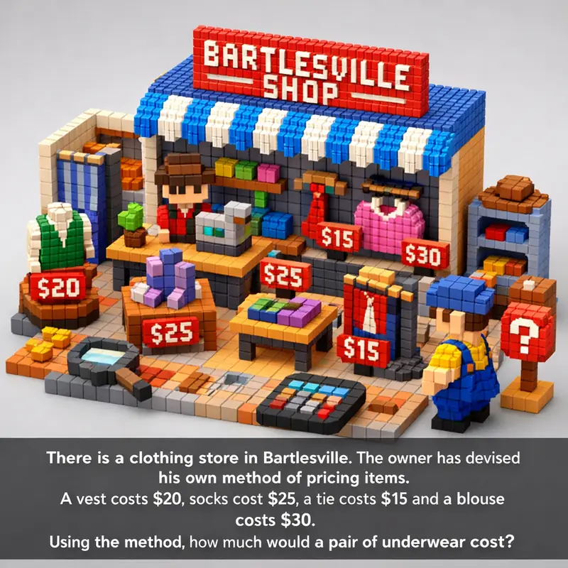 There is a clothing store in Bartlesville. The owner has devised his own method...