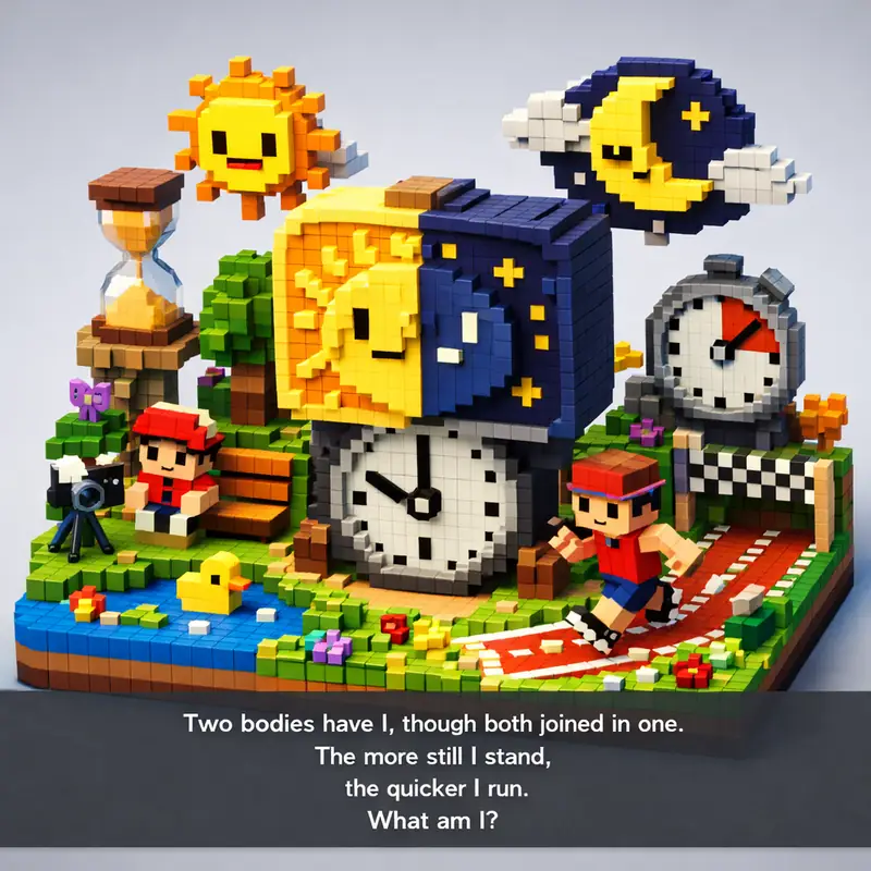 Two bodies have I,
though both joined in one.
The more still I stand,
the quicke...