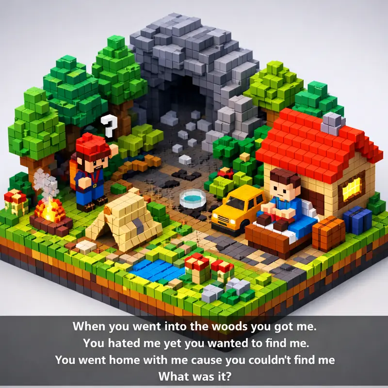 When you went into the woods you got me.
You hated me yet you wanted to find me....