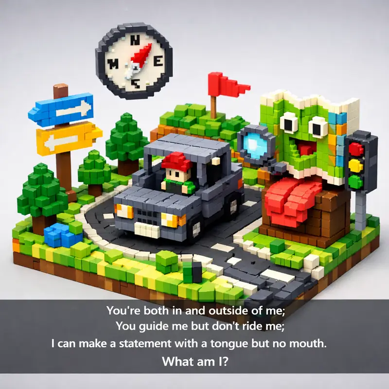 Illustration for riddle: You're both in and outside of me;
You guide me but don't ride me;
I can make a statement with a to