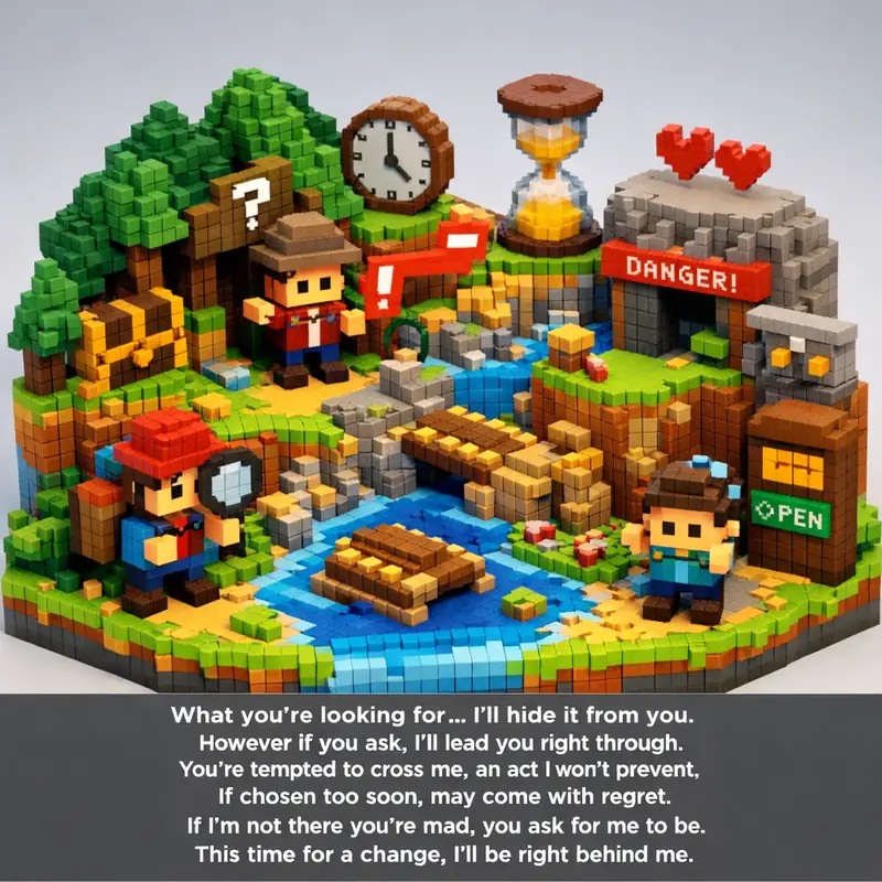 Illustration for riddle: What you're looking for ... I'll hide it from you.
However if you ask, I'll lead you right through.